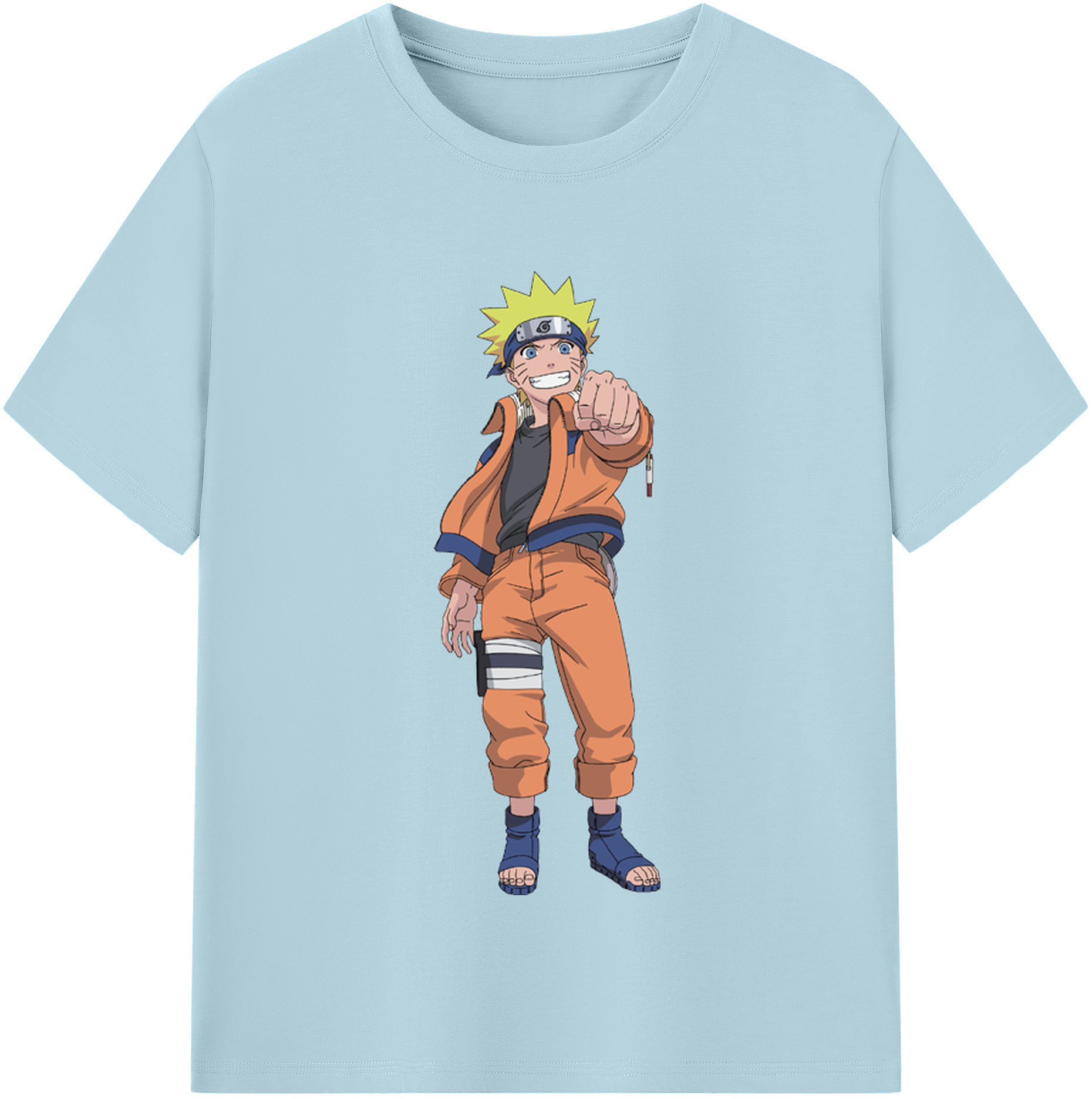 （画像用） NARUTO -ナルト- うずまき ナルト Uzumaki Naruto 綿100％半袖Tシャツ（フロントプリント）